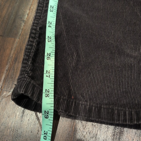 IZOD Jeans Mens 38x29 Corduroy Pants Faded Black Dark Gray Straight Leg Y2K - Picture 10 of 11
